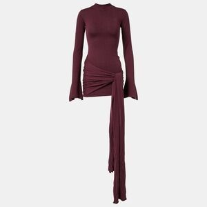 Aya Muse Draped silk-blend jersey minidress